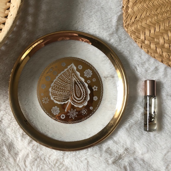 cora Other - Vintage goldleaf glass plate